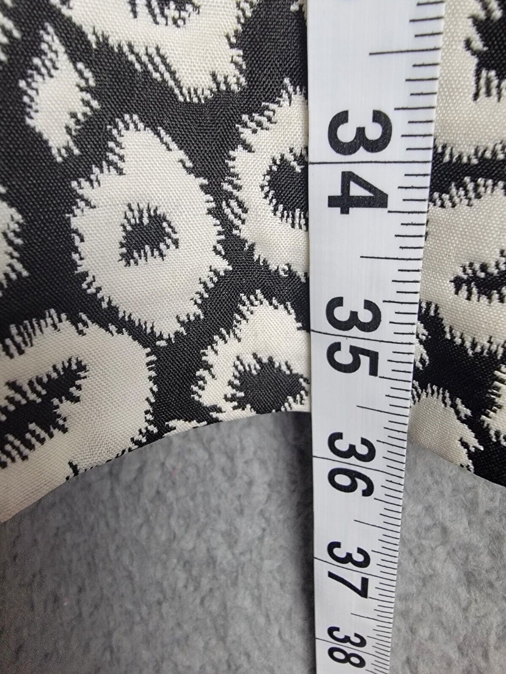 Banana Republic Womens Dress 8 Black White Leopard Print Fit Flare Sleeveless - Picture 11 of 16